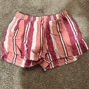 Pink and white striped shorts!